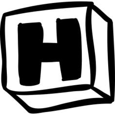 Hotel or hospital handmade letter square signal