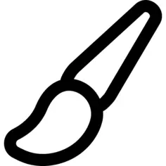 Art paint brush outline
