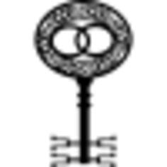 Elegant vintage ovals key shape design