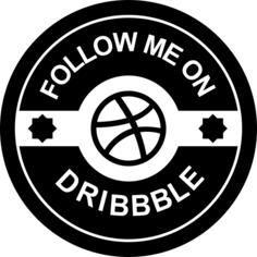 Dribbble retro badge