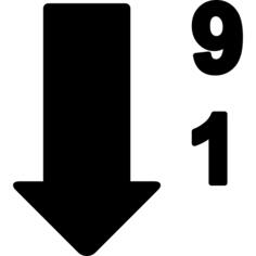 Sort numerically down interface symbol
