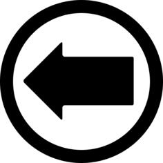 Left arrow in a circle outline