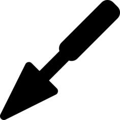 Triangular shovel