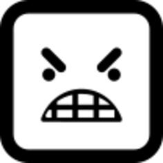 Anger emoticon square face