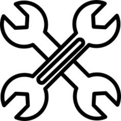 Cross of double side wrenches