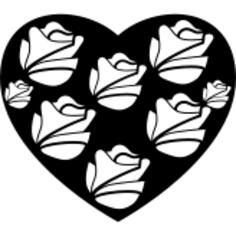 Heart with roses