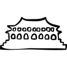 东方建筑手绘轮廓的建设