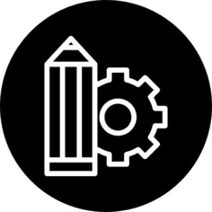 使用铅笔和圆圈中的齿轮编辑界面的设置符号