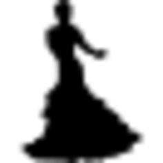 Flamenco female dancer pose