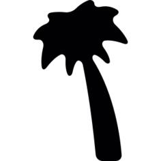 Black palm tree