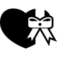 Heart shaped gift with ribbon bow