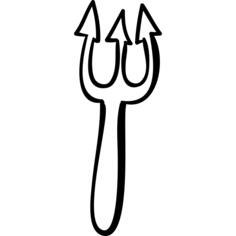 Halloween trident outline
