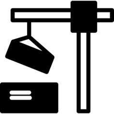 Crane lifting weight