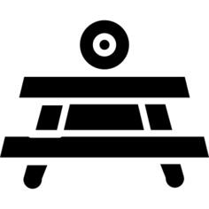 Table outline with circular object