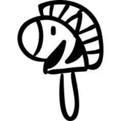 Horse head on a stick