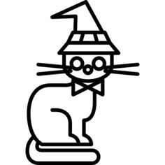 与巫婆帽子的猫