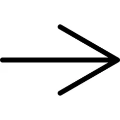 Thin right straight arrow