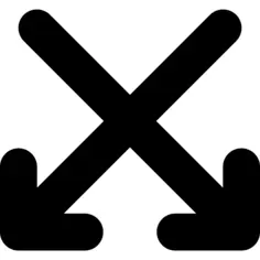 Crossed arrows pointing to down