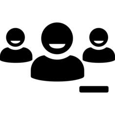Users group with minus sign