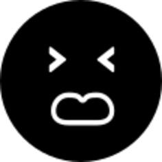 Disgusted emoticon square face