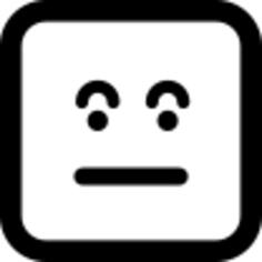 Surprised emoticon square face
