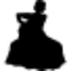 Flamenco female dancer silhouette
