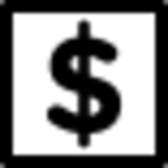 Square with Dollar Symbol