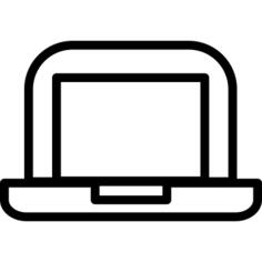 Frontal laptop computer