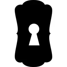 Keyhole in black vertical shape