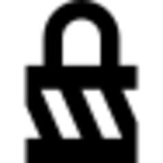 Security striped padlock symbol