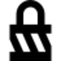 安全条纹的挂锁符号