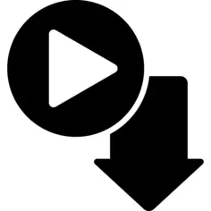 用向下箭头播放符号