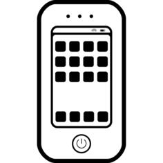Phone with buttons on screen