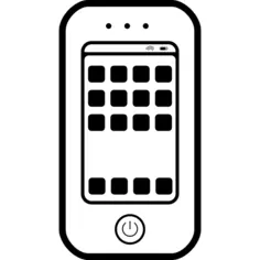 Phone with buttons on screen