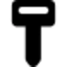 Key in vertical position for interface security symbol