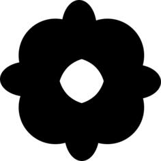 Flower black shape