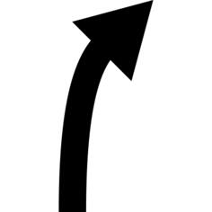 Up arrow ascending symbol