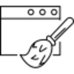 Cleaning brush and machine outline