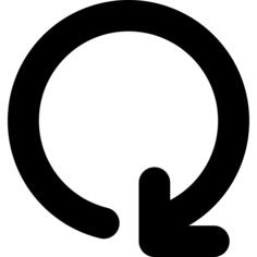 Circular clockwise arrow