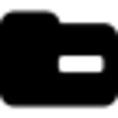 Folder with minus sign interface symbol