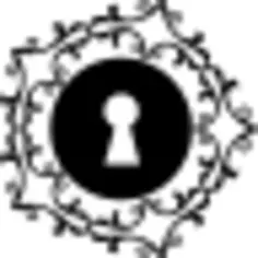 Keyhole in a floral design star shape