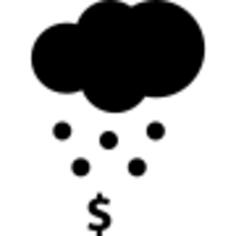 Cloud with Hail and Dollar Symbol