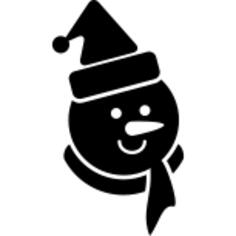 Snowman black head covered with a bonnet