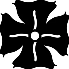 与四个瓣和白色细节变形的花