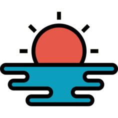 海滩日落