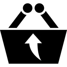 Out of basket commercial symbol