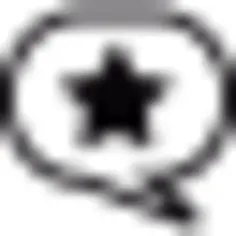 Speech bubble with star