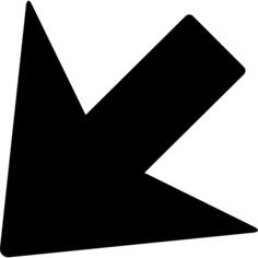 Down left arrow