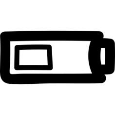 Half filled battery status doodle