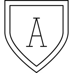 Shield shape with letter A